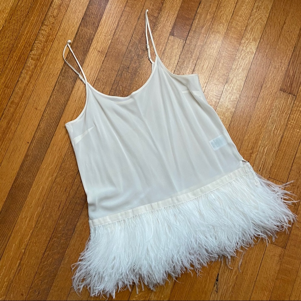 J. CREW cream camisole w/feather fringe